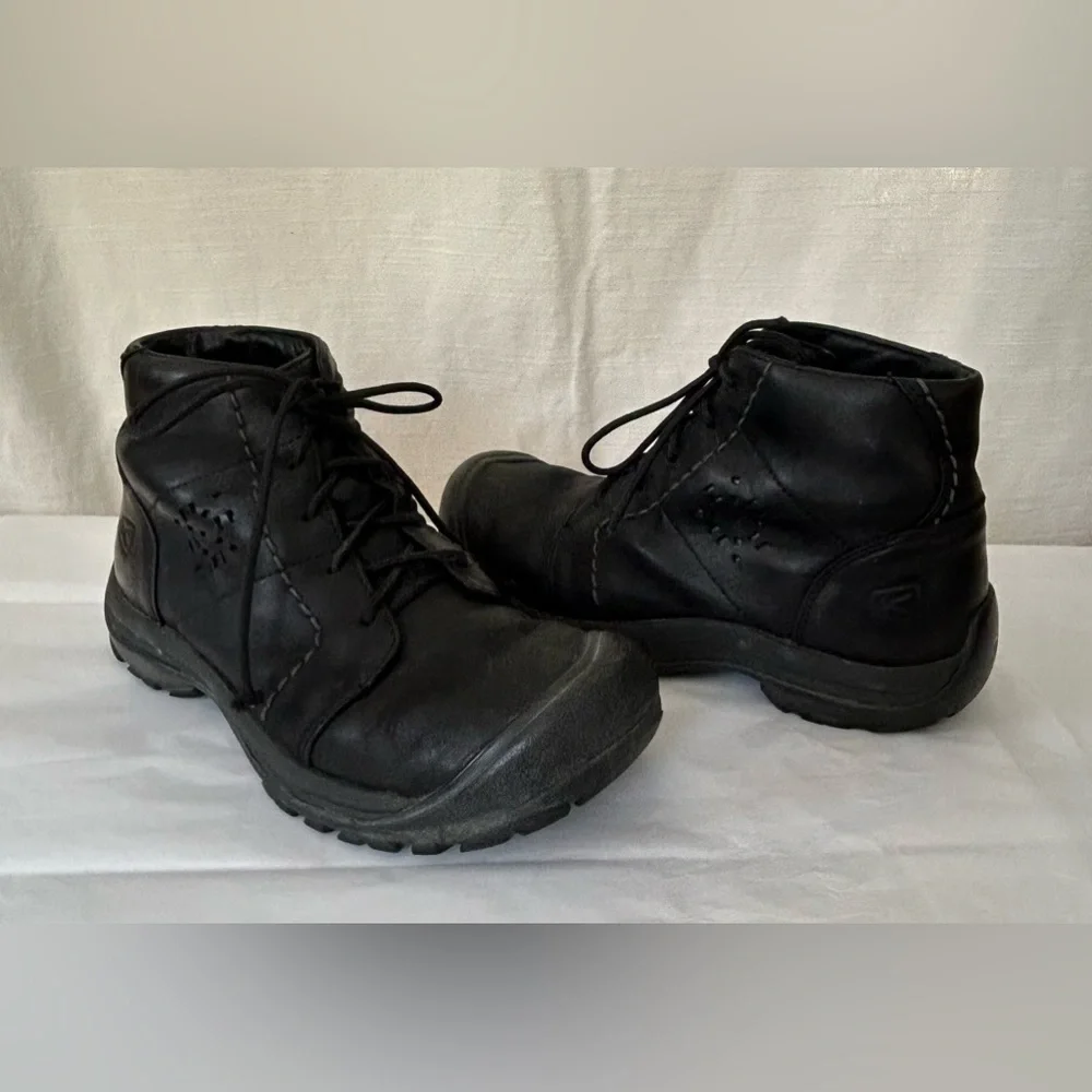Keen Men's‎ Neutral Black Comfy Casual Leather Boots